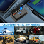 Car Charger Socket Adapter with Switch 2/4 Ports 12V 24V PD QC3.0 Charging Splitter additional angle