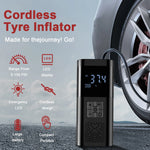 Cordless Car Air Pump | Portable Tire Inflator with LED Light and Power Bank alternate view