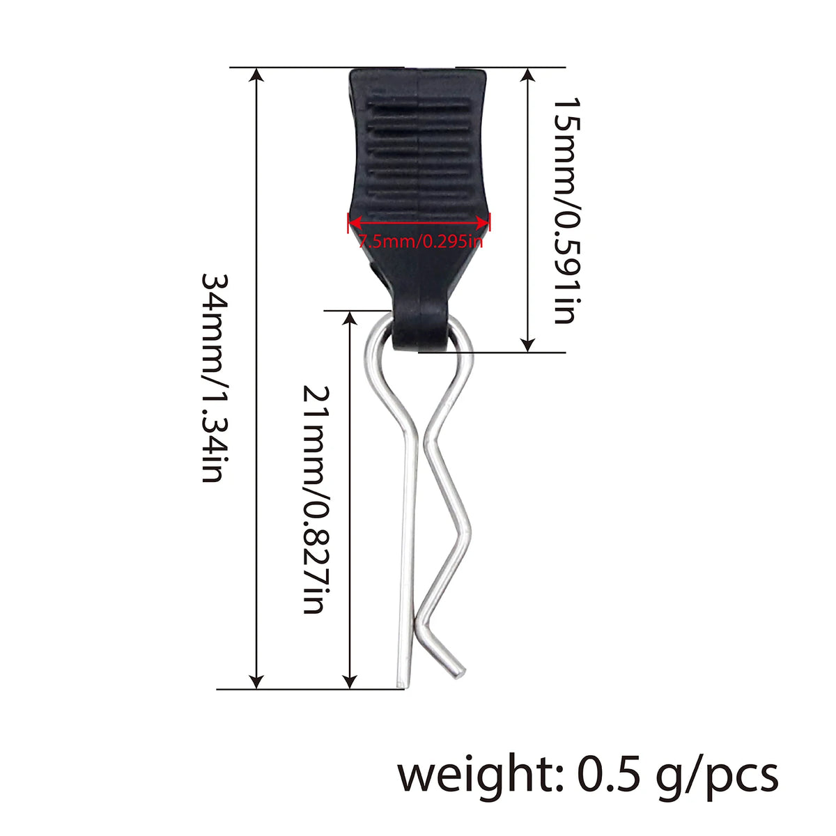MJX Hyper Go R-type Car Shell Body Fixed Clips Pin For MJX 14210 14209 14303 14302 143 close-up view