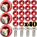 JDM Style Car Fender Washer License Plate Bolt M6 Screw Aluminum Gasket Engine Bay Dress Up Kit Bump