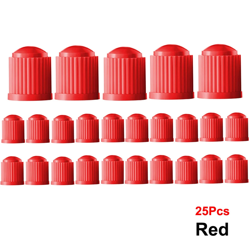 AUTCOAT Tire Stem Valve Caps | Universal Plastic Valve Covers for Cars, Trucks, Bikes detail view