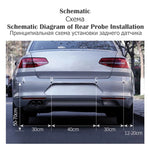 Car LED Parking Sensor Kit with 4 Radar Accurate Digital Display of Obstacle Distan additional angle