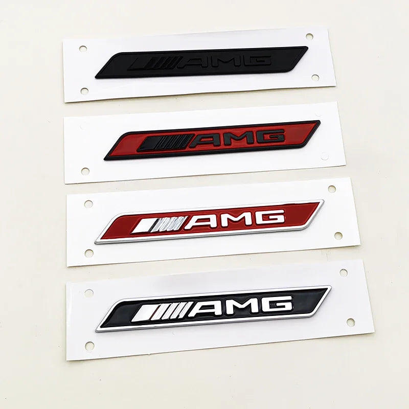 2pcs ABS Logo AMG Emblem Sticker Car Fender Side Badge for Mercedes A45 C63 W204 W205 E63 W212 W213