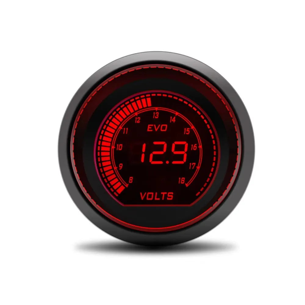 52mm 7-in-1 Car Gauge Set with Tachometer, Boost, Vacuum, Water Temp, Oil Temp, Oil Pr close-up view