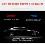 Universal Steering Wheel Cover with Black Crystal Rhinestones Car Breathable Anti-Slip close-up view