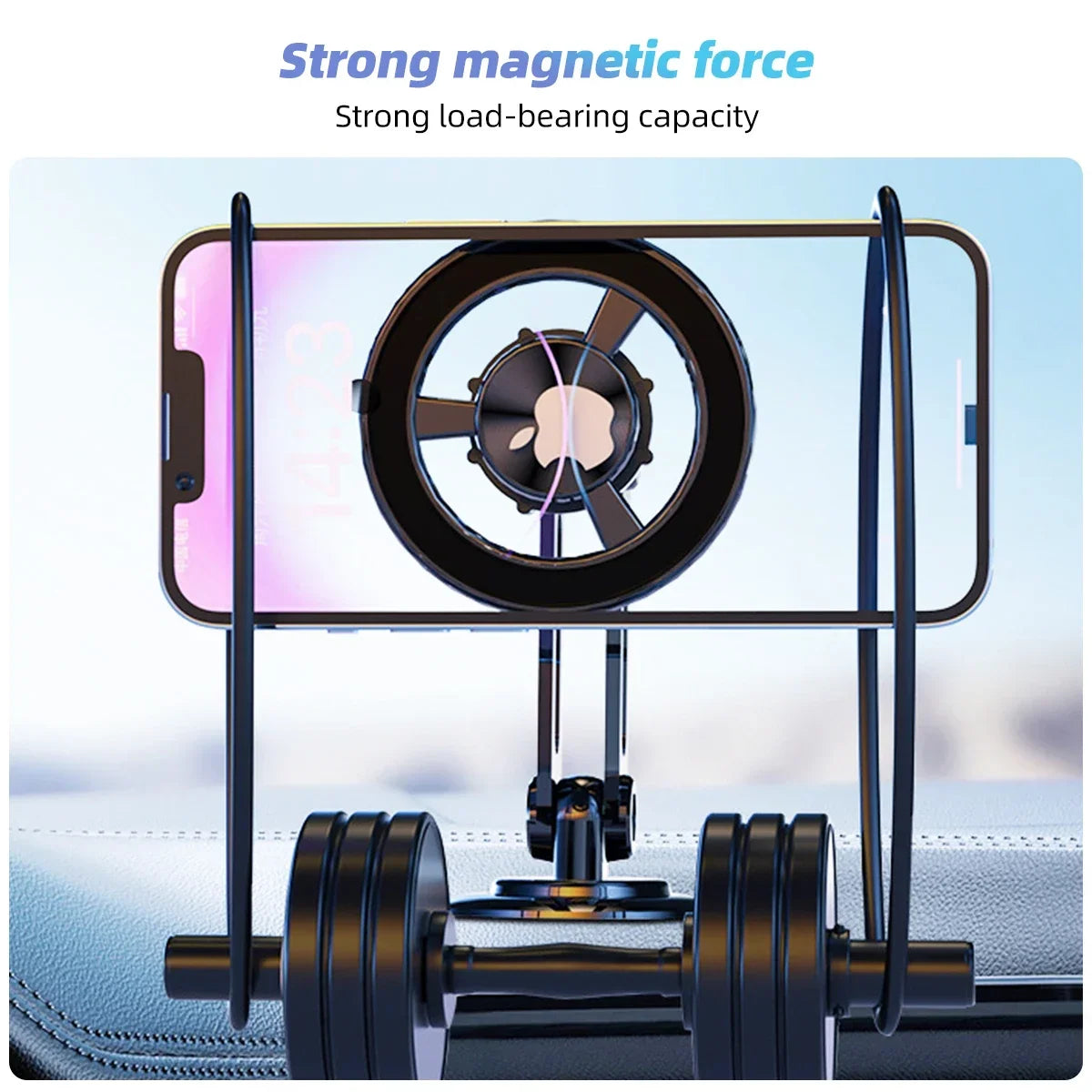 Magnetic Car Phone Holder MagSafe Foldable Air Vent Mount close-up view