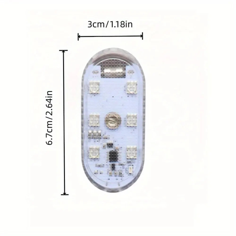 Wireless LED Car Interior Light USB Rechargeable additional angle