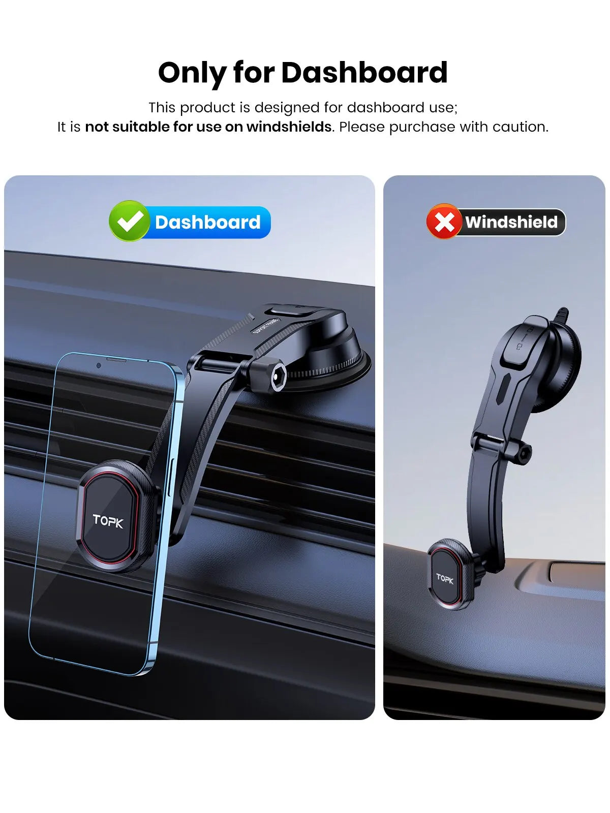TOPK Car Phone Holder Gravity Stand for iPhone Xiaomi Samsung Car Mobile Support for lifestyle view