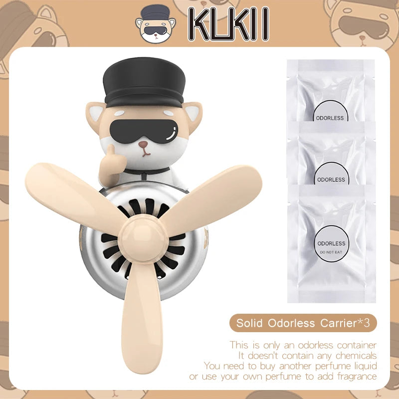 DIY Perfume Compatible Odorless Car Vent Clip | Air Freshener Fan Decor close-up view