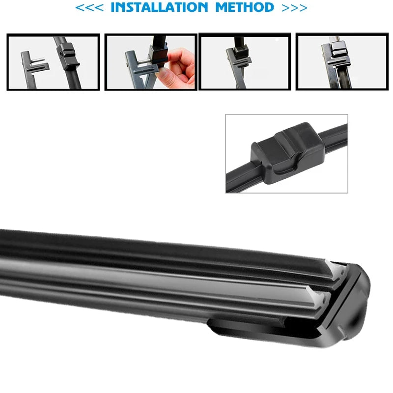 Universal Car Wiper Blades | Soft Dual Rubber Frameless Windshield Wipers alternate view