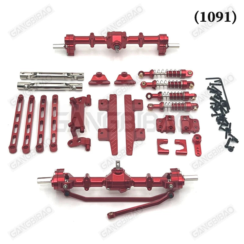 MN82 Remote Control Car Upgrade Metal Front and Rear Axle Drive Shaft Shock Absorber Tire for MN 1/12 MN82T LC79 MN82S MN82Pro