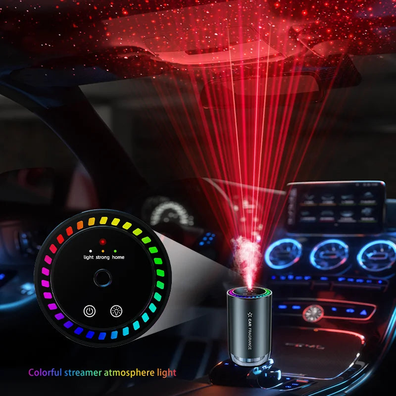 Car Aromatherapy Perfume with Automatic Spray | Aluminum Alloy Odor Remover with Star alternate view