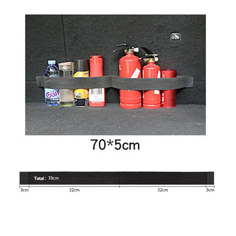 Car Trunk Organizer Elastic Fixing Tape Fire Extinguisher Water Tank Miscellaneous Stora detail view