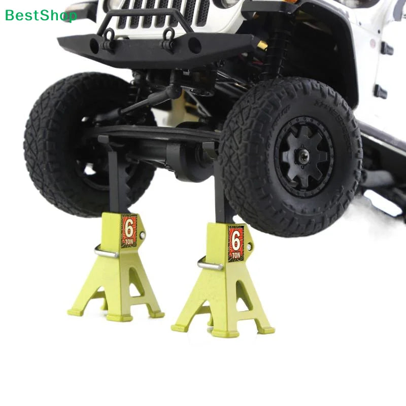 ♥1/10 Scale RC Car Jack Stands – 6T & 3T Mini Metal Jack Stands for RC Crawler Truck Acc detail view