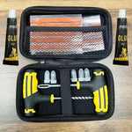 Emergency Tire Repair Kit - Heavy-Duty Glue & Rubber Strips for Flat Puncture Fix on Cars/Trucks/RVs