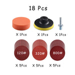 15-65 Pcs Car Headlight Repair Restoration Kit 3 Inch 75mm Sanding Plate Waxing Spong lifestyle view