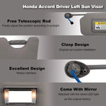 Sun Visor For Honda Accord 2008 2009  2010 2011 2012 2013 2014 2015 2016 2017 Car Sunvisor Replacement Part Sunshade Board