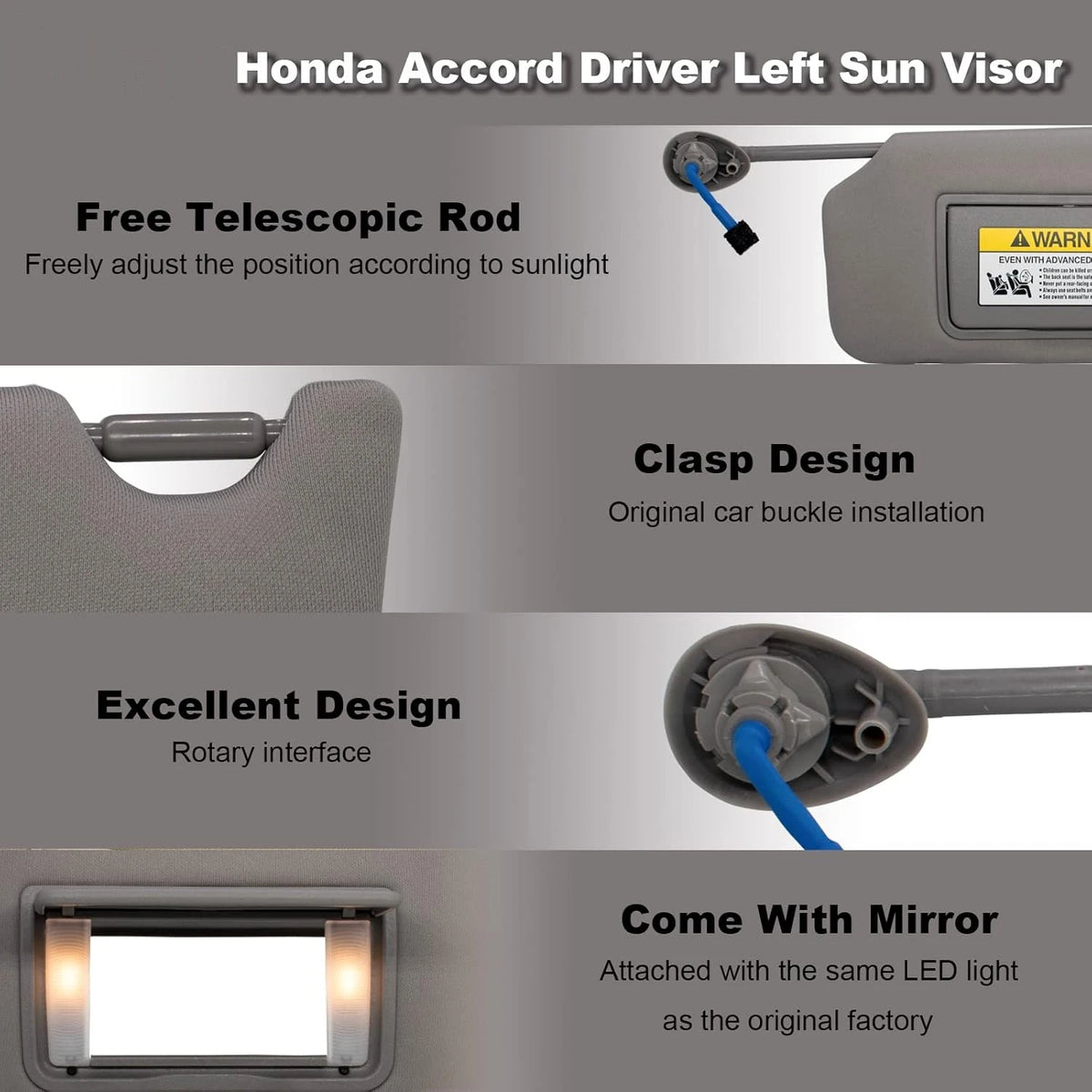 Sun Visor For Honda Accord 2008 2009  2010 2011 2012 2013 2014 2015 2016 2017 Car Sunvisor Replacement Part Sunshade Board