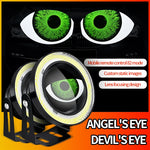 Devil's Eye LED Car Dynamic HeadLamps Angel Eyes lamp Waterproof Headlight 82 Modes Devil Eyes Retro