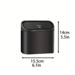 Mini Car Trash Can with Lid | Leak-Proof Push Spring Cover close-up view