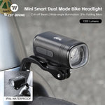 WEST BIKING 1300LM Bike Light USB Rechargeable Waterproof LED Mini Headlight Folding Bike Front Fork