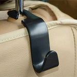 Car Seat Headrest Hook Hanger | Black Storage Organizer for Handbags, Purses, and Coats detail view
