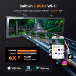 4K Rearview Mirror Dash Cam | 11.28" Touch Screen, Night Vision, GPS, Dual Lens detail view