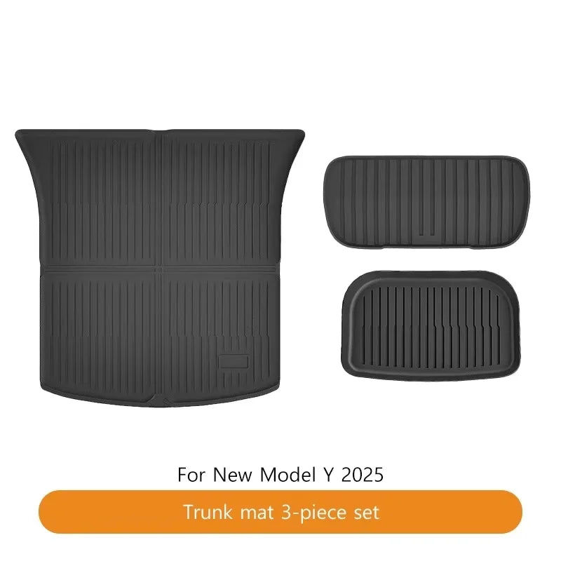 Tesla Model Y Juniper 2025 Floor Mats | Double Layer TPE, Waterproof, Non-Slip, Trunk Li detail view