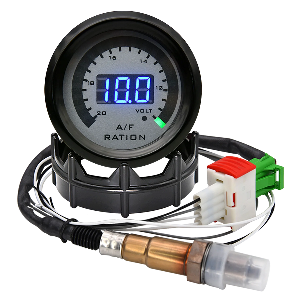 smoked 52mm Digital Air Fuel Ratio Gauge Narrowband O2 Oxygen Sensor Car Gauge AFR Meter Fit for Racing Petrol Car 12V custom