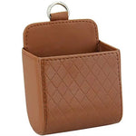 Car Air Outlet Hanging Storage Bag, Leather Dashboard Organizer for Phone, Key, Sungl alternate view