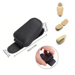 Car Sunglasses Holder Car Magnetic Leather Clip Card Ticket Holder Auto Sun Visor Glasses Box Decora