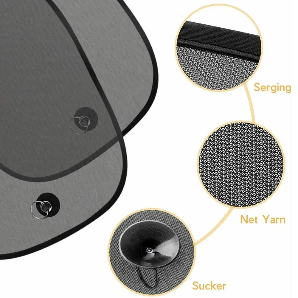 Car Sun Shade Covers 2 Pack Rear Window Folding Sunshade close-up view