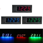 3 in 1 Car Temperature Clock Voltmeter | Luminous Digital Gauge for 12V Vehicles detail view