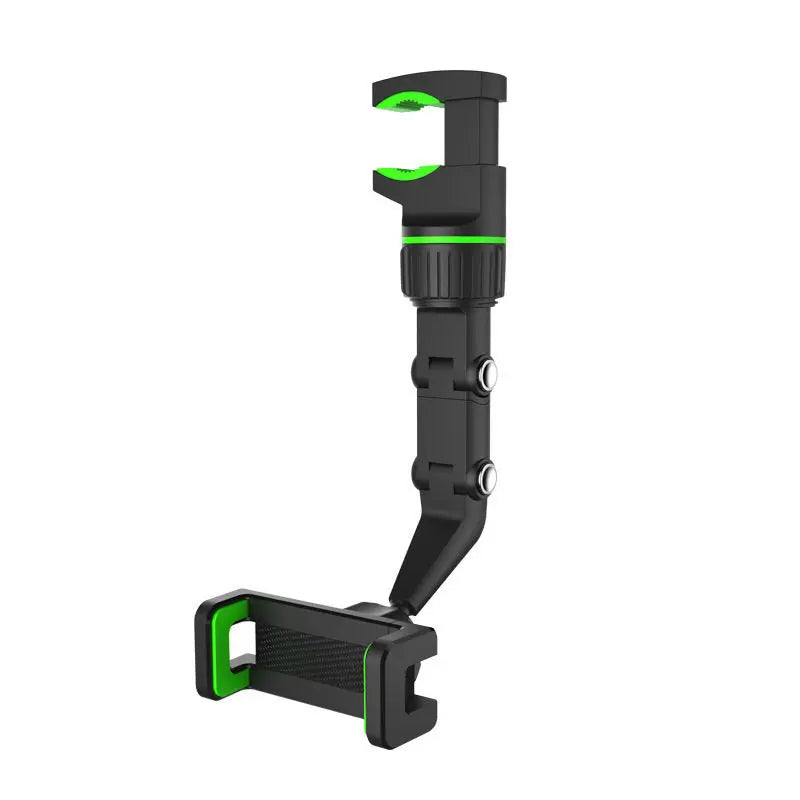 Car Rearview Mirror Phone Bracket Telescopic Quick Release Plastic