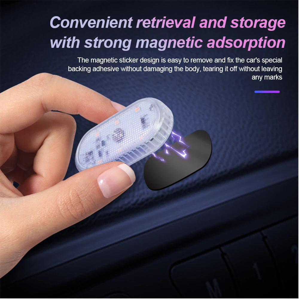 1 PC Multi Color Car Light Wireless LED Touch Light Roof Light Sensor Read Lamp Mini USB detail view