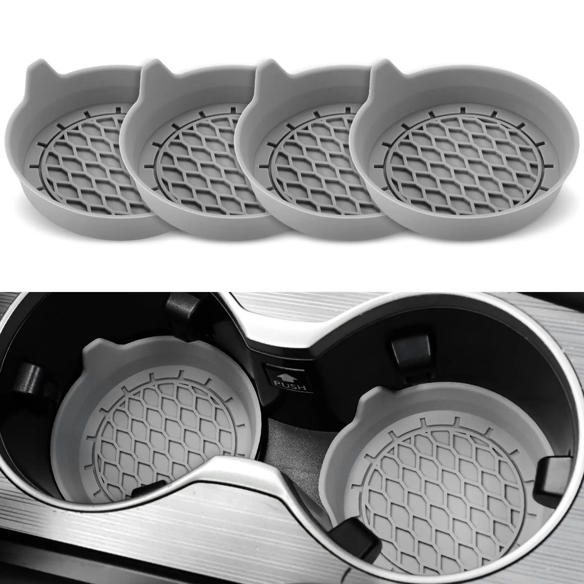 Car Cup Holder Coaster Silicone Insert | 2pcs/4pcs
