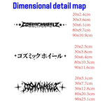 Cosmicwheelz Letter JDM Car Stickers for Automobile Front Windshield and Rear Windscr alternate view