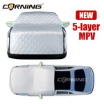 3/5-Layer Thicken Car Snow Cover | Windshield Hood Protection for Winter close-up view