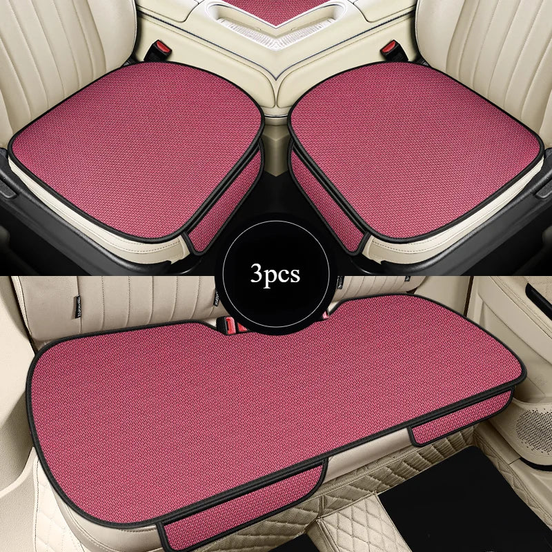 Ice Silk Car Seat Cushion Breathable Non-Slip | Square / Long / 3-Piece additional angle