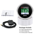 AD 52mm 12V 24V Digital GPS Speedometer TFT Screen | Trip ODO Mph Knot Km/h GPS Antenna detail view