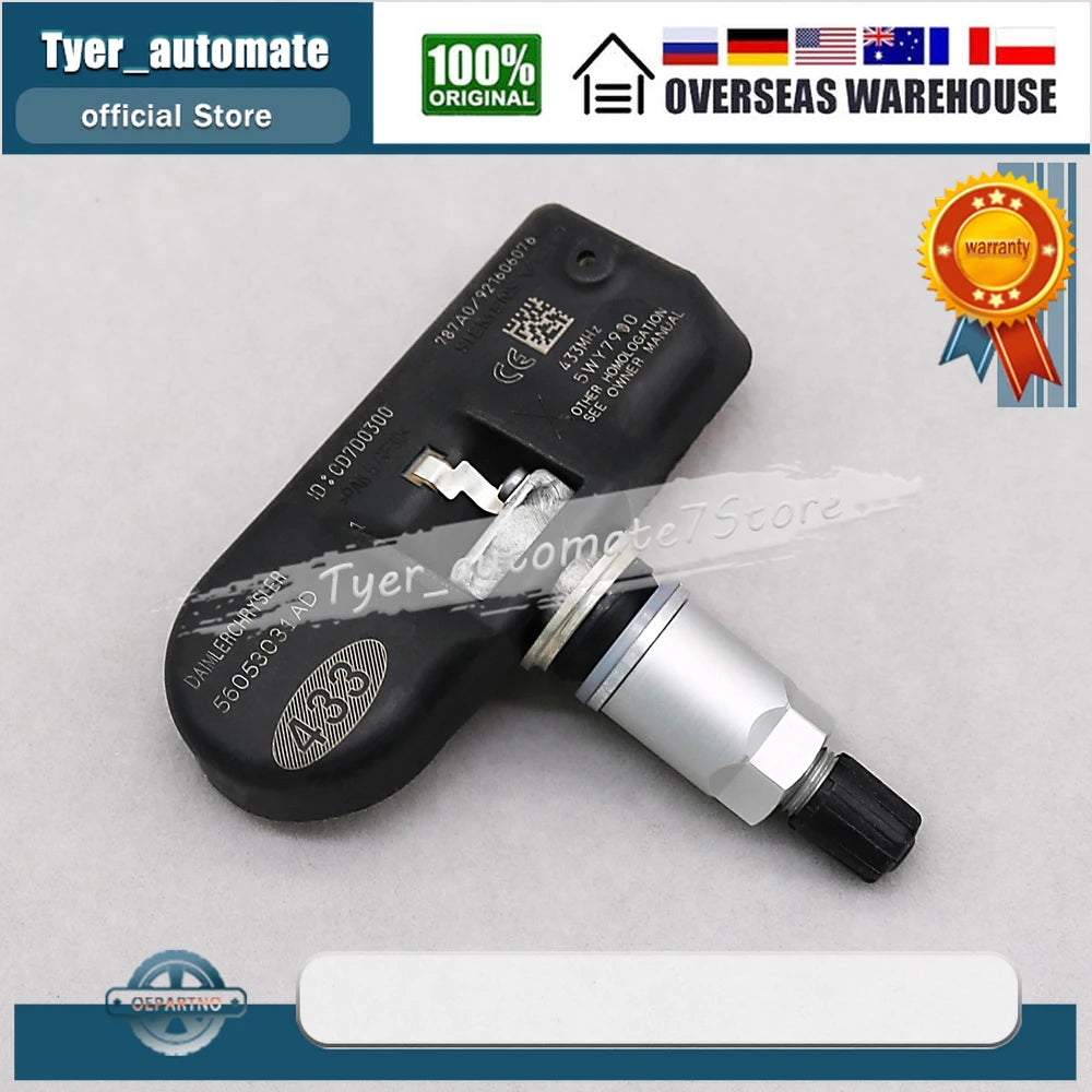 4PCS 433MHz TPMS Tire Pressure Monitoring System Sensor | For Chrysler Dodge Vehicles close-up view