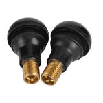 10/25Pcs TR412 Snap-in Black Rubber Tubeless Tire Valve Stems for ATV Car Motorcycle | close-up view