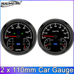 GPS Speedometer and Tachometer Gauge Set | 110mm 0-120kmh with 8000RPM for Car Truck B close-up view