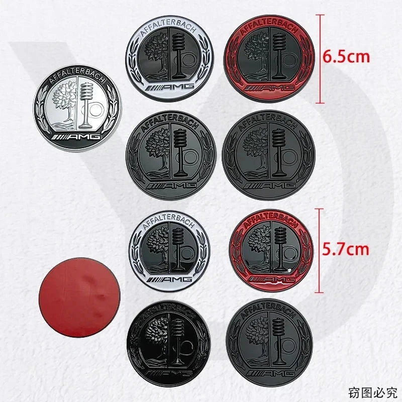 45mm 55mm 65Alloy Car Emblem Sticker Decoration for Mercedes Benz AMG C180 W205 G500 W21 detail view