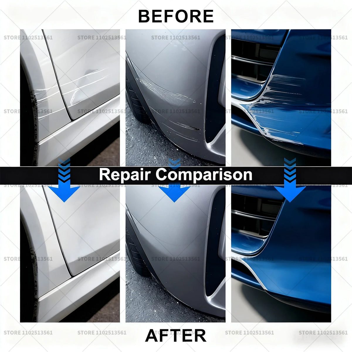 Car Paint Repair Pen Touch Up Scratch Remover DIY Auto Accessories Pearly White KWE additional angle