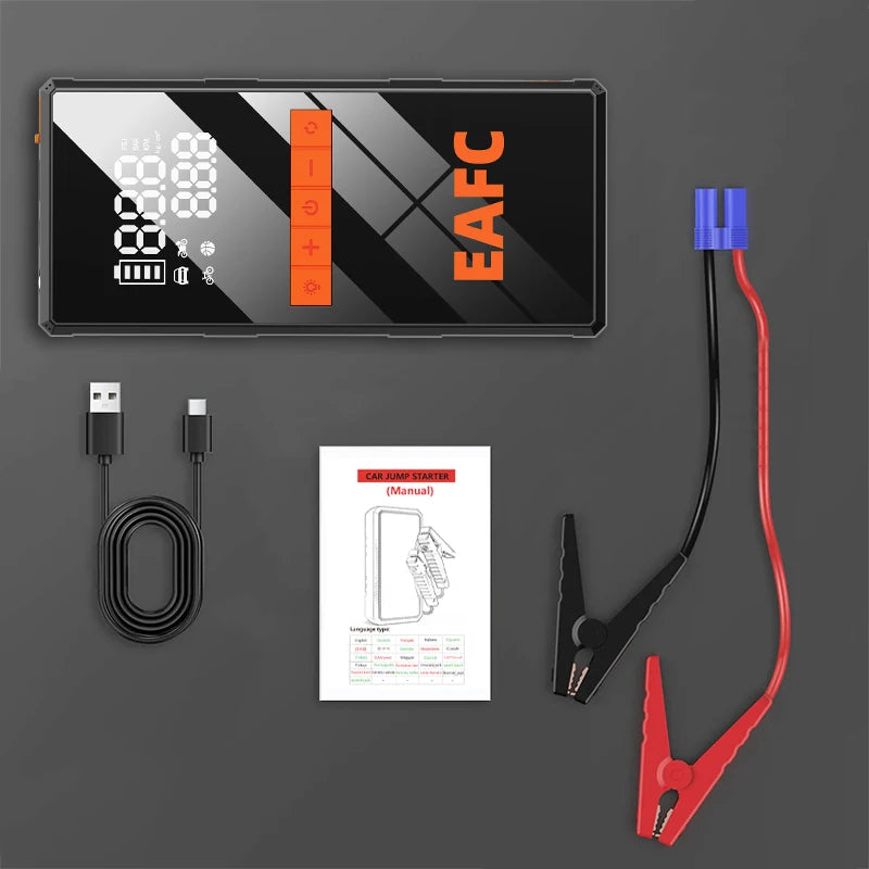Jump Starter 4 in 1 Air Compressor Power Bank Portable Battery For 12V Car Emergency Booster Starting Device Tire Inflator Pump