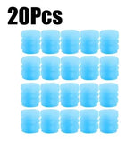 20Pc Luminous Valve Caps Fluorescent Night Glowing Decor Car Motorcycle Bicycle Wheel close-up view