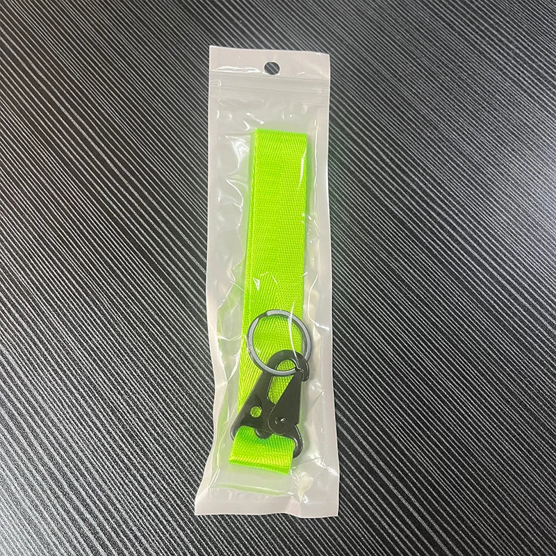 Racing Wristlet Keychain Lanyard Paracord Woven Hand Strap close-up view