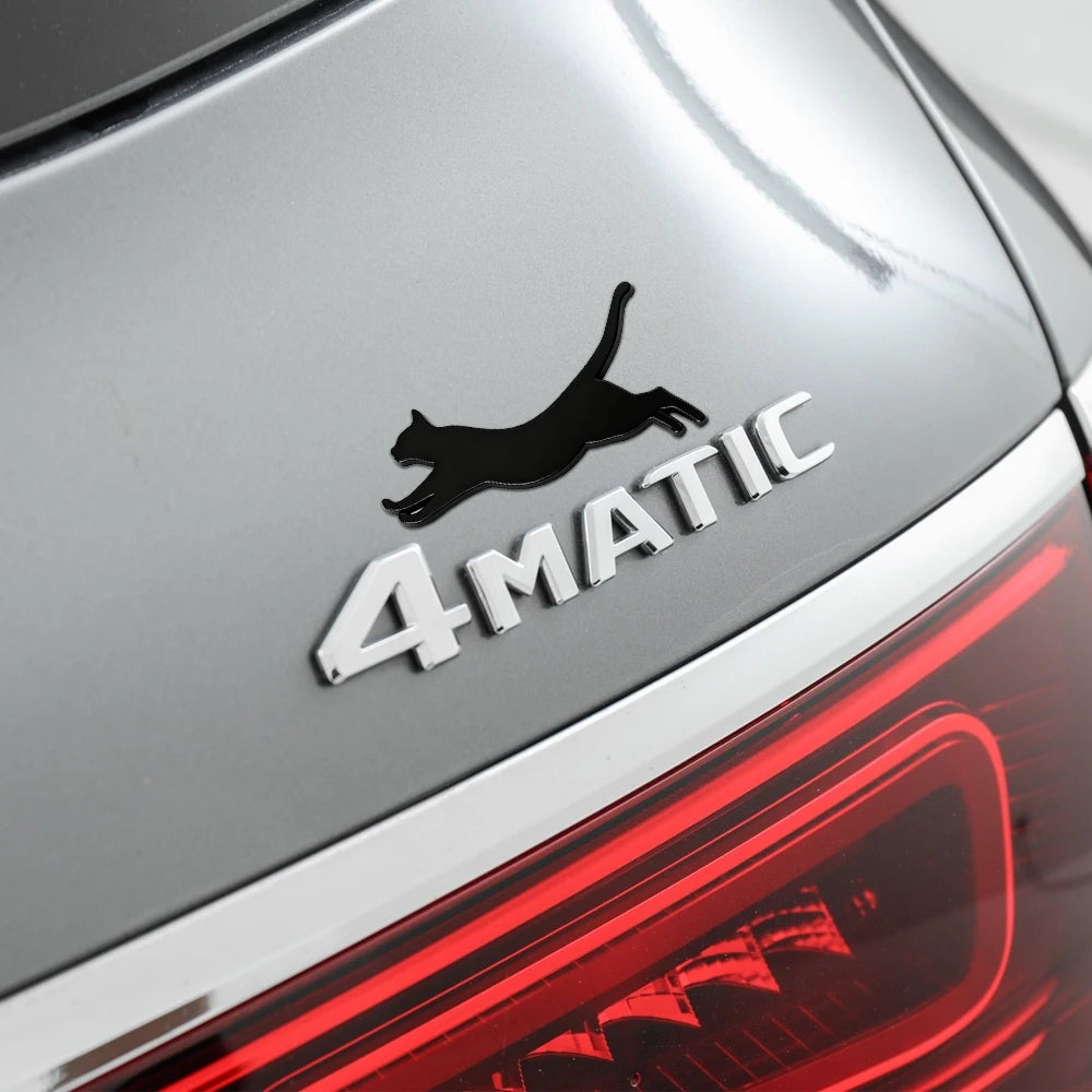 Cat Car Stickers Metal Emblem Decals | 3D Zinc Alloy for Vehicle Laptop Fridge additional angle