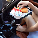 Car Cup Holder Tray with Rotating Expandable Tray | Convenient for Takeout, Keys, Pho lifestyle view